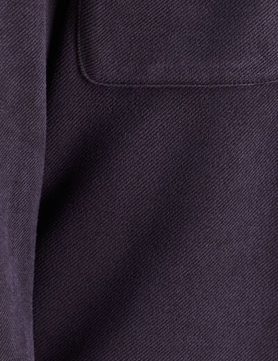 Veste doubl&eacute;e bleu fonc&eacute; femme