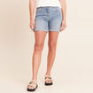 Short droit taille standard denim baby bleu femme