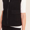 Gilet zipp&eacute; sans manches noir femme