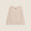 Pull manches longues sequins couleur or femme