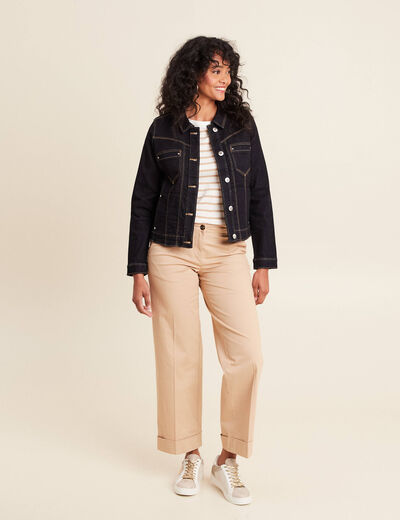 Veste denim brut femme