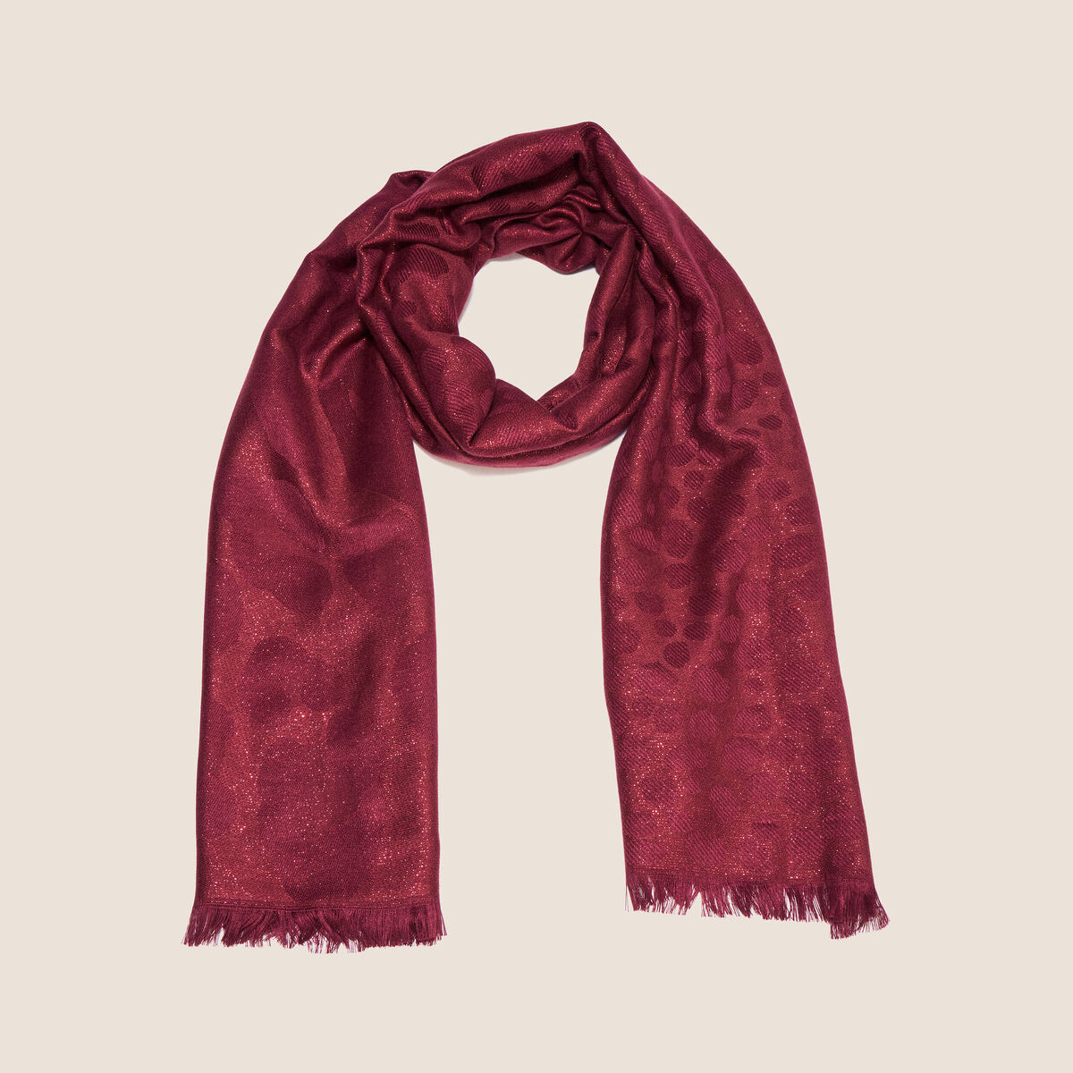 Foulard bordeaux femme