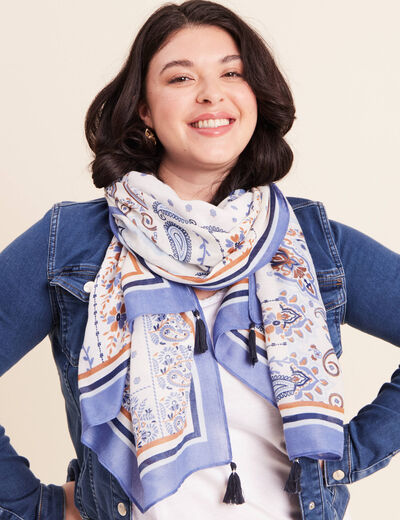 Foulard bleu marine femme