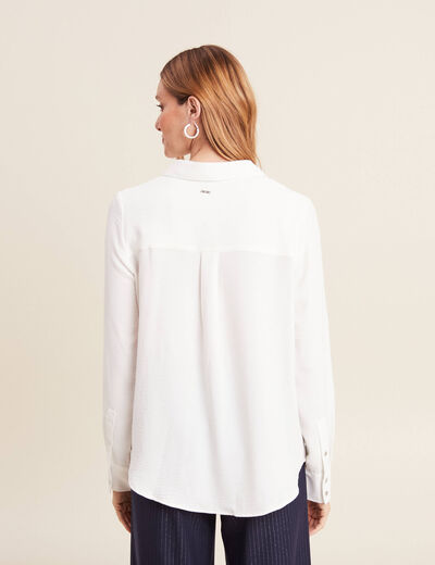 Chemise manches longues ecru femme