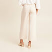 Pantalon large 7/8ème ivoire femme
