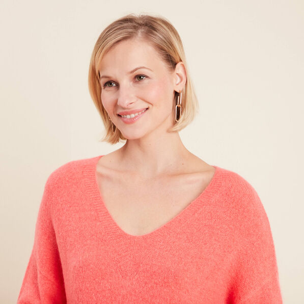 pull manches longues rose vif femme Pull manches longues rose vif femme