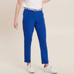 Pantalon chino à ceinture bleu electrique femme