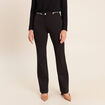 Pantalon bootcut maille taille standard noir femme