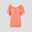 Blouse manches courtes orange clair femme