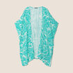Kimono dos smocké vert émeraude femme