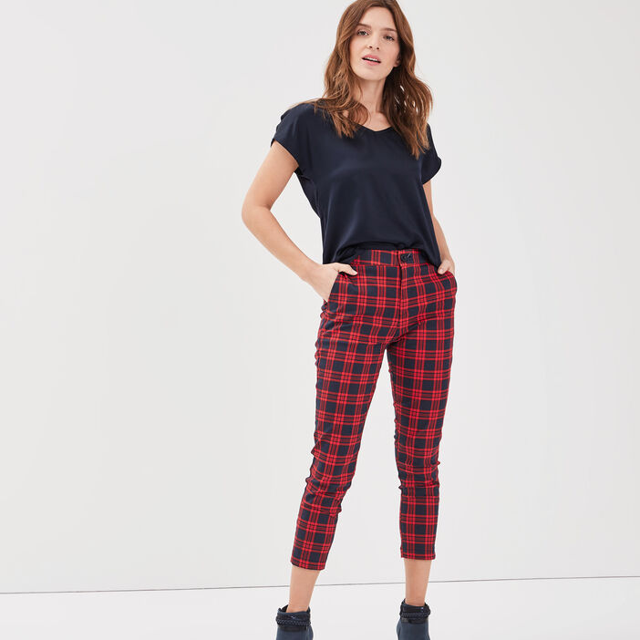 Pantalon ajusté 7/8ème rouge femme | Bréal