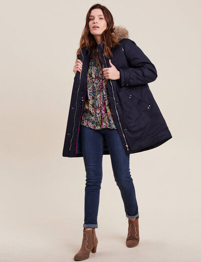Blouse manches longues multicolore femme