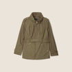 Parka droite ceinturée vert olive femme