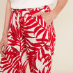 Pantalon large taille haute ecru femme