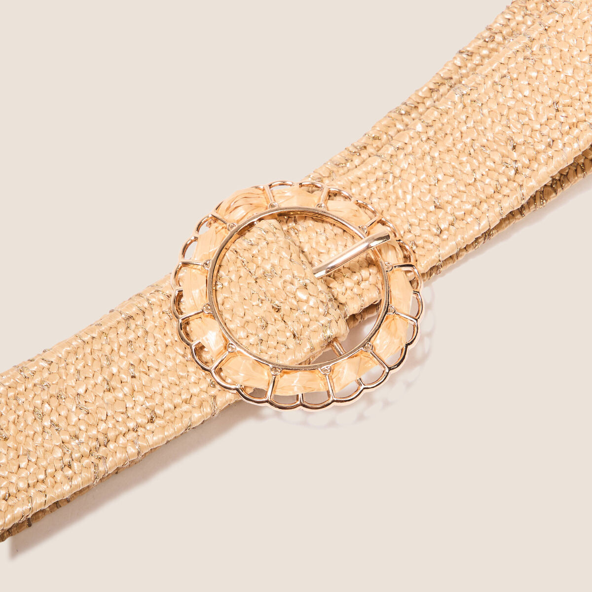 Ceinture élastiquée sable femme