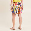 Short droit fluide multicolore femme