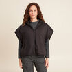 Poncho coupe ample noir femme