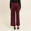 Pantalon large velours bordeaux femme