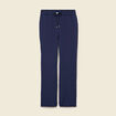 Pantalon large taille standard bleu foncé femme
