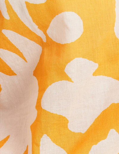 Blouse manches longues jaune moutarde femme