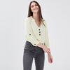 Blouse manches 34 jaune clair femme