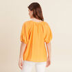Blouse manches 3/4 orange clair femme