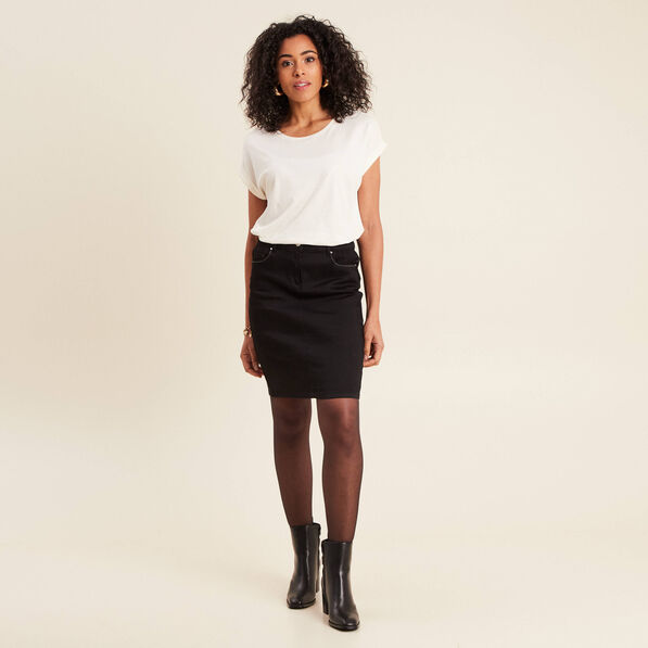 Jupe ajustée noir femme