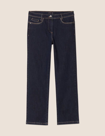 Jean coupe droite 7/8&egrave;me denim brut femme