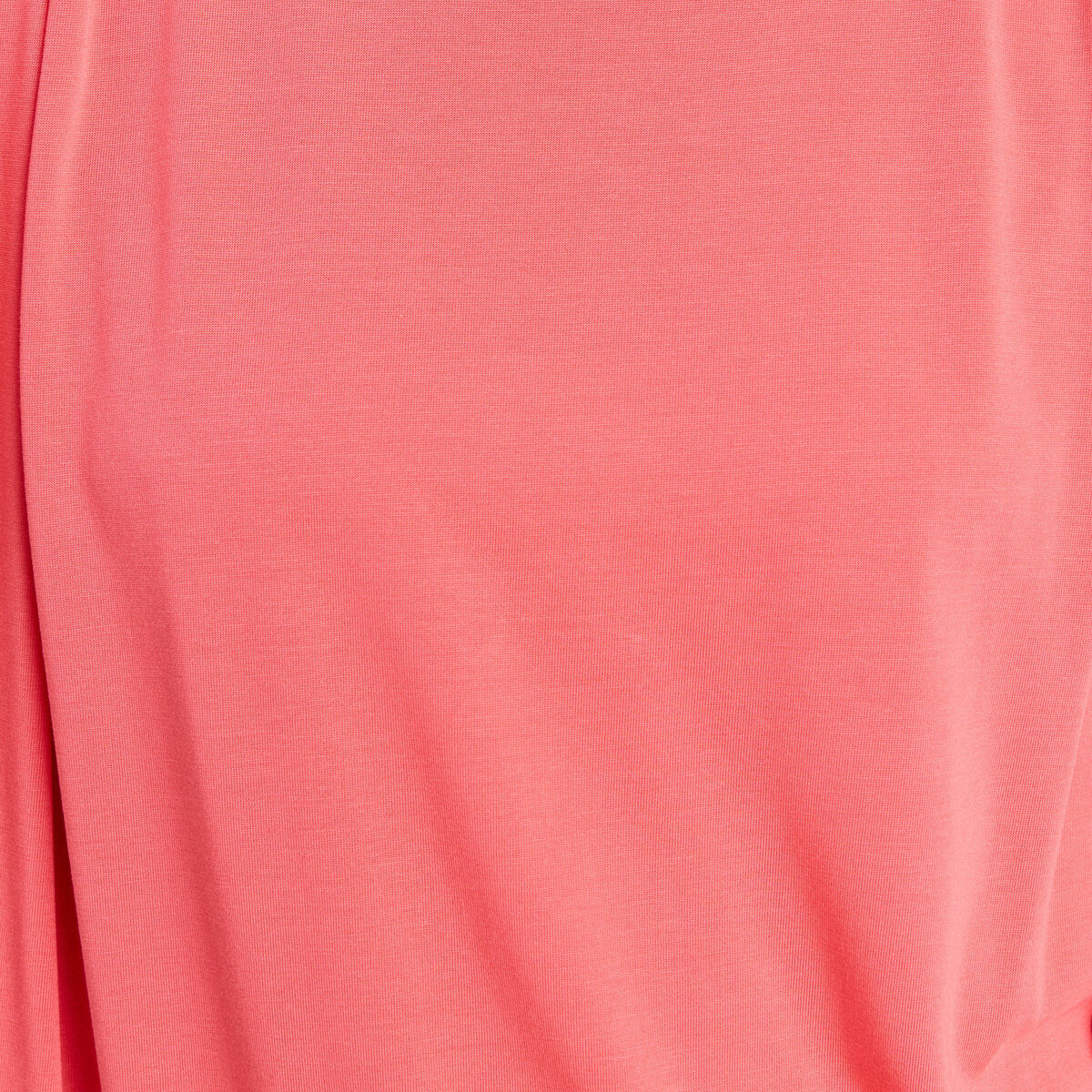 T-shirt droit col rond manches courtes rouge femme