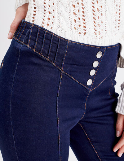Jegging avec boutons denim brut femme