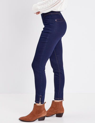 Jegging avec boutons denim brut femme