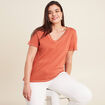 T-shirt manches courtes vieux rose femme