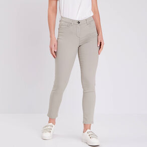Pantalon léger taille standard 7/8ème vert clair femme