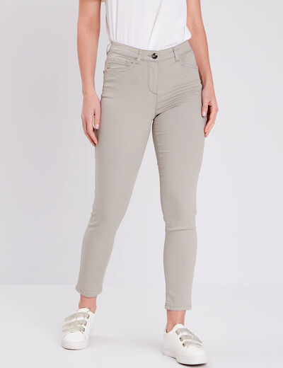 Pantalon léger taille standard 7/8ème vert clair femme