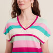 T-shirt manches courtes rose femme