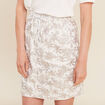 Jupe droite réversible blanc femme