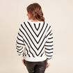 Pull col rond manches longues noir femme