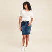 Jupe droite denim brut femme