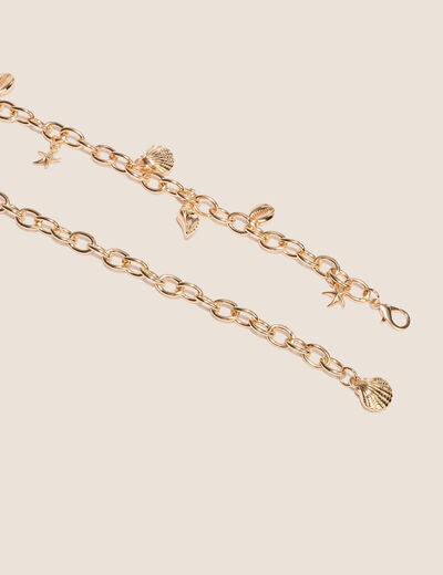 Ceinture chaine couleur or femme