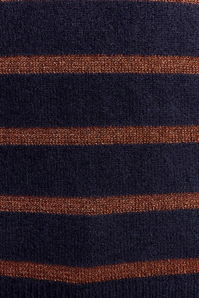 Pull manches longues bleu foncé femme