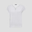 Pull à manches courtes ecru femme