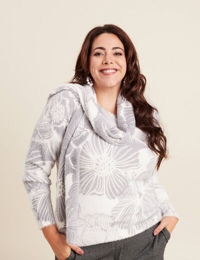 Écharpe gris femme
