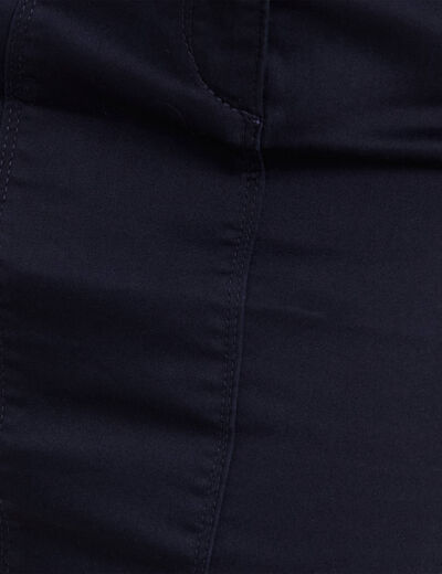 Jupe cargo ceinturée bleu foncé femme
