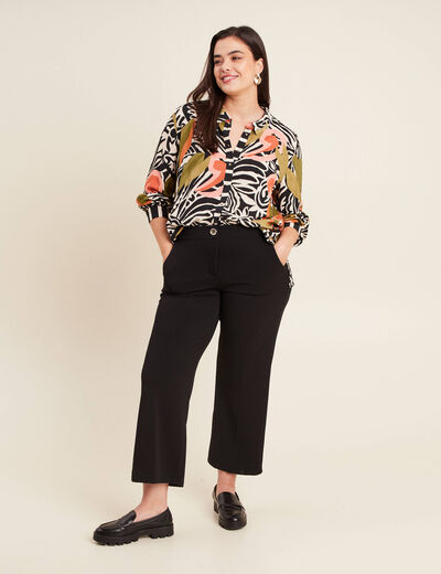 Chemise manches longues noir femme