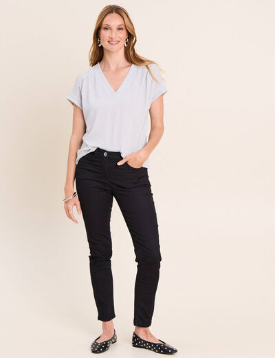 T-shirt manches courtes ecru femme