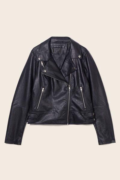 Veste perfecto simili cuir noir femme