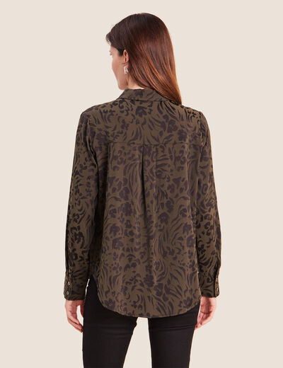 Chemise manches longues vert femme
