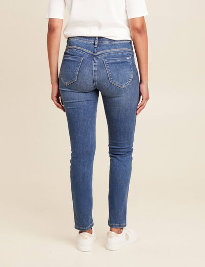 Jean magique L'Unique coupe ajust&eacute;e denim double stone femme