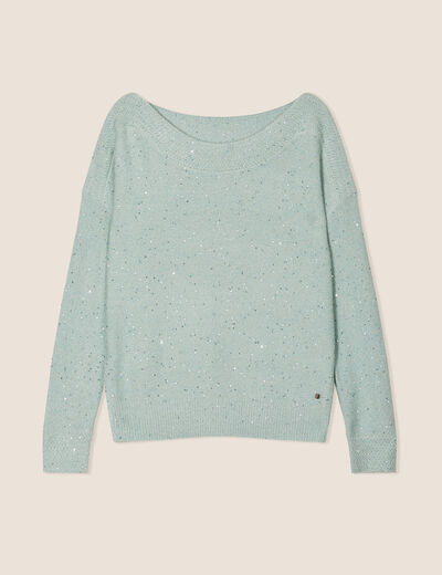 Pull manches longues vert clair femme