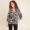 Chemise manches 3/4 noir femme